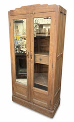 Crown Molded Antique Wardrobe - close-up detail of hand-carved solid wood finish and joinery, KBART SKU KBART-1027
