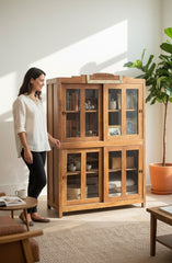 Guest Room Wardrobe - genuine handcrafted solid wood india antique furniture, KBART SKU KBART-1045, front view