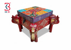 KB ART Elephant Storage Box - Styled Display in Home Interior Setting - Handcrafted Wooden Decor Jodhpur
