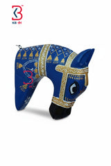 KB ART Half Horse Head Wall Decor - Styled Display in Home Interior Setting - Handcrafted Wooden Decor Jodhpur