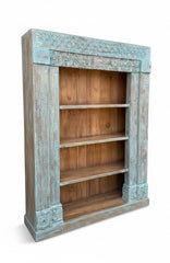 Heritage Style Wood Cupboard - close-up detail of hand-carved solid wood finish and joinery, KBART SKU KBART-1055