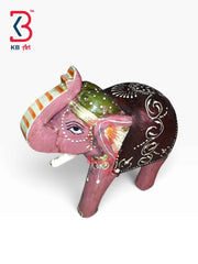 Ethnic Wooden Elephant Tabletop Decor Accent Handcrafted Indian Artisan Showpiece Home Office Shelf Console Interior Styling Heritage Gift Collection Piece