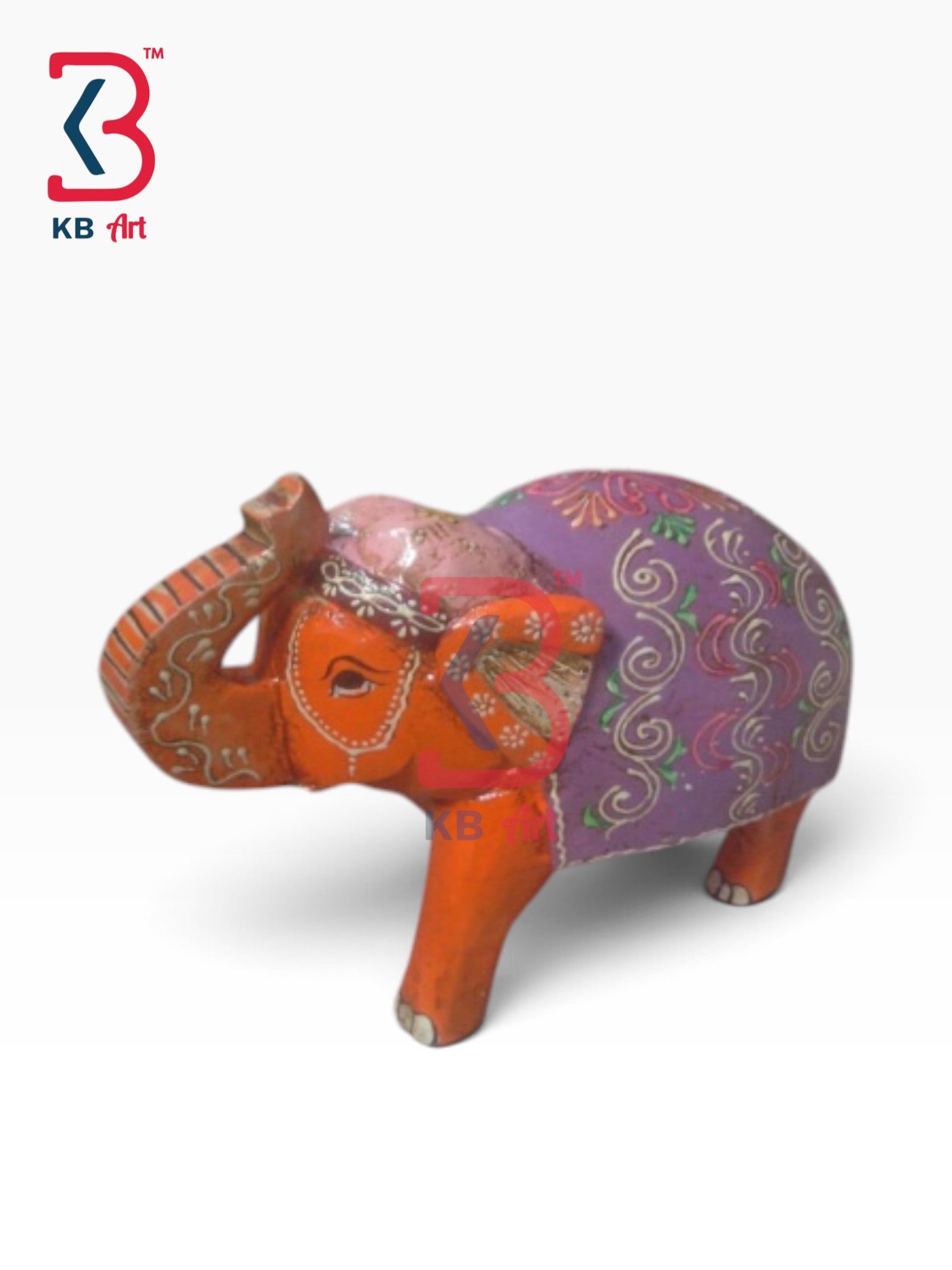 KB ART Bespoke Wooden Elephant Handicraft Living Room Handcrafted Indian Artisan - Bespoke Wooden Elephant Handicraft for Living Room