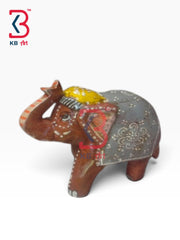 KB ART Handcrafted Wooden Elephant Figurine Gifting Occasions Indian Artisan Tabletop - Handcrafted Wooden Elephant Figurine for Gifting Occasions