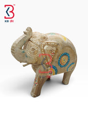 KB ART Wooden Elephant Showpiece Diwali Housewarming Gifts Handcrafted Indian Artisan - Wooden Elephant Showpiece for Diwali and Housewarming Gifts