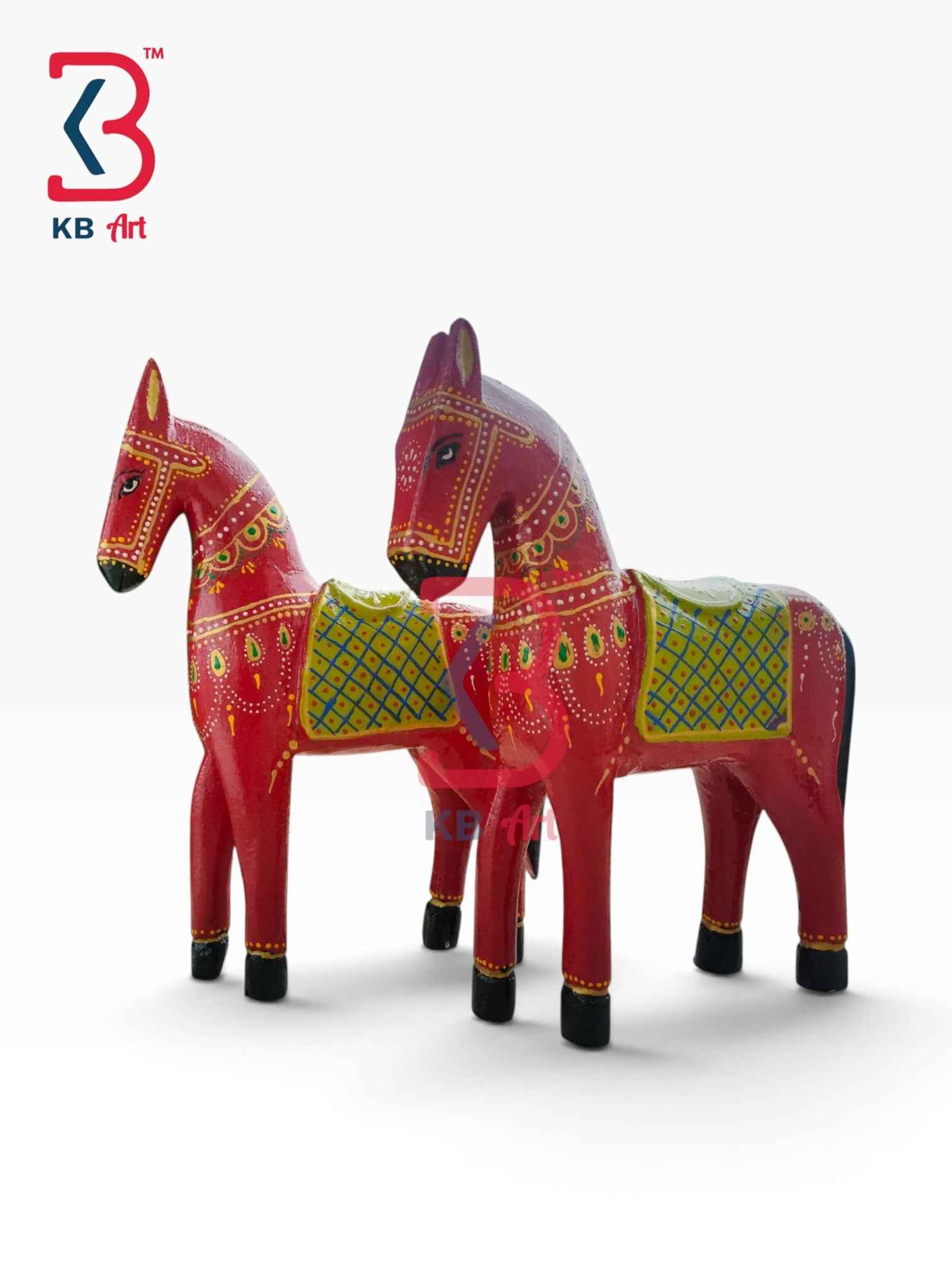 Royal Indian Carved Wood Horse Figurine Gift Handcrafted Indian Artisan Tabletop Showpiece Home Office Shelf Console Interior Styling Heritage Piece