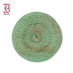 KB ART Rustic wooden mandala wall panel plate decor – styled home decor lifestyle view