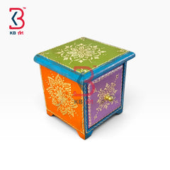 KB ART Handmade Wooden MDF Spice Jewelry Drawer Box Handcrafted Indian - Handmade Wooden Mdf Spice and Jewelry Drawer Box