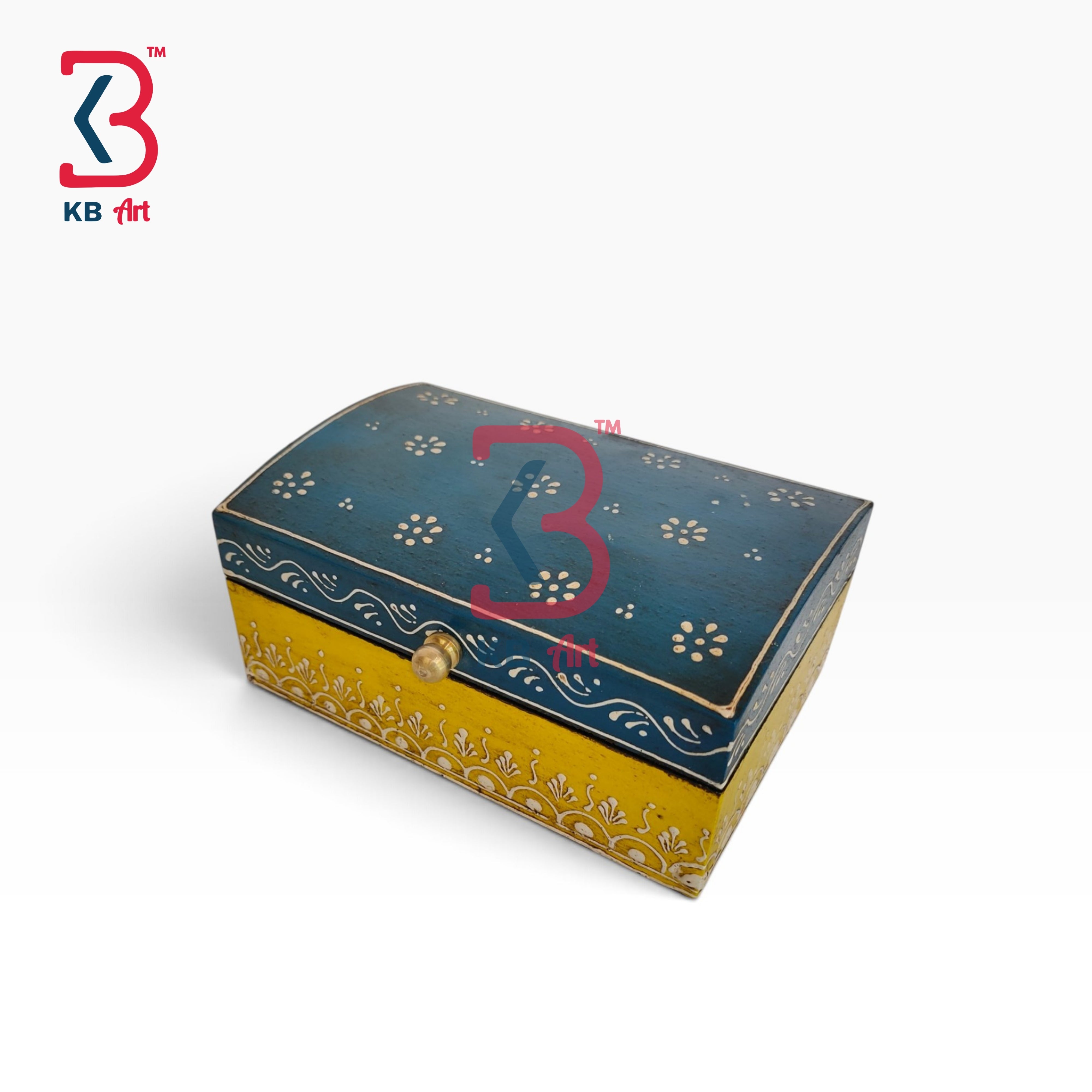 KB ART Wooden MDF Storage Box Shelves Handcrafted Indian Artisan Organizer - Decorative Wooden Mdf Storage Box for Shelves