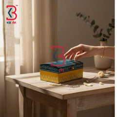 KB ART Wooden MDF Storage Box Shelves Handcrafted Indian Artisan Organizer - Traditional Rajasthani Wooden Mdf Mini Box