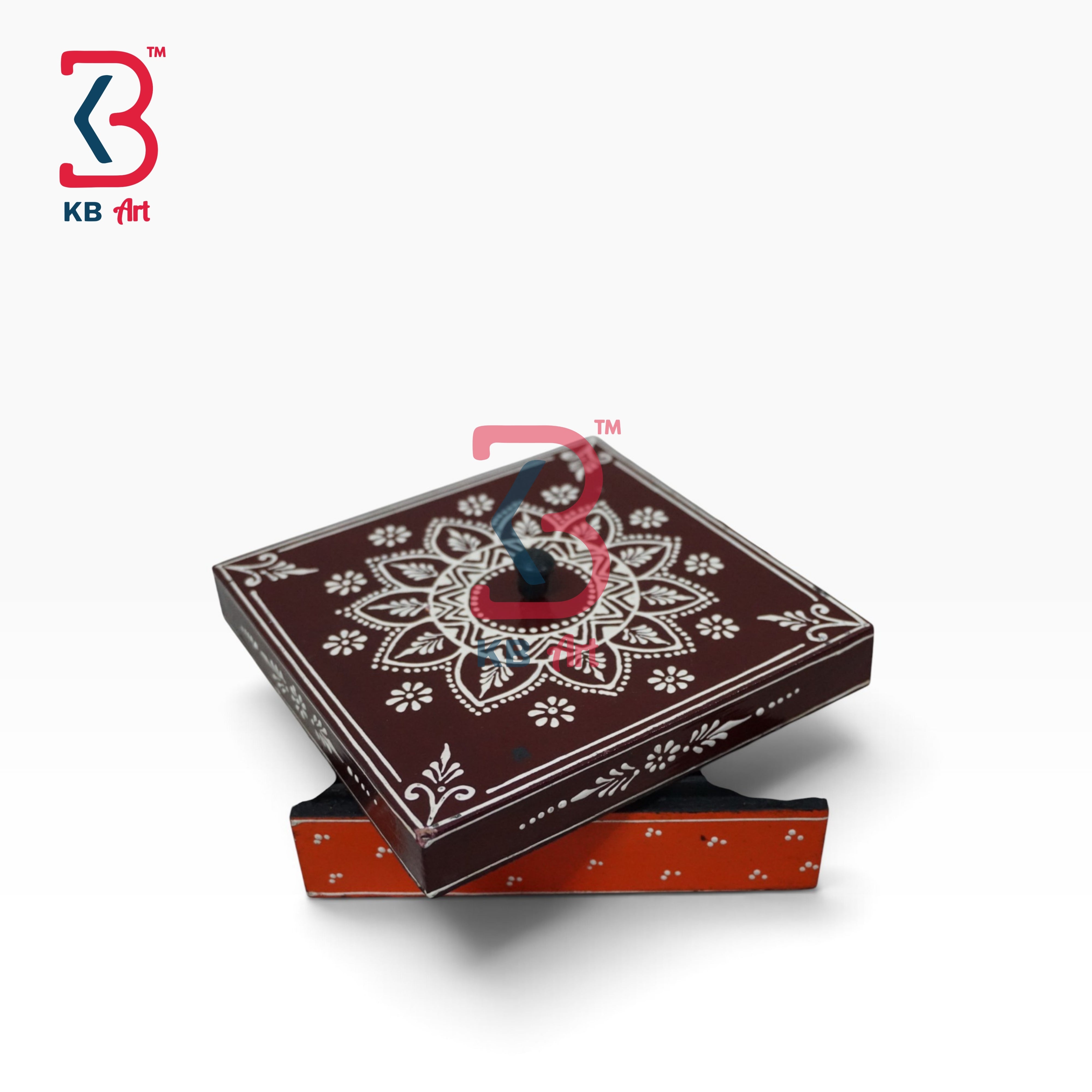 KB ART Traditional Rajasthani Wood MDF Jewelry Box Handcrafted Indian Artisan - Traditional Rajasthani Wood Mdf Jewelry Box