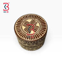 KB ART Rustic Handcrafted Wooden MDF Round Ring Case Decor Box - Rustic Handcrafted Wooden Mdf Round Ring Case Decor