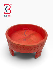 KB ART Authentic Jodhpur Handicrafts Wooden Carved Chakki Handcrafted Indian Artisan - Authentic Jodhpur Handicrafts Wooden Carved Chakki