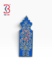 KB ART Artisan crafted rust blue mughal wooden jharokha wall showpiece – styled home decor lifestyle view
