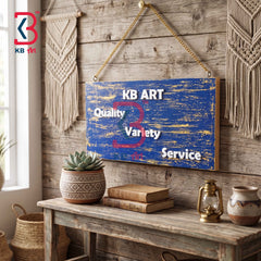KB ART Custom Handcrafted Wooden Nameplate Plaque Traditional Rajasthani Wall Sign Decor for Home Office Reception Door Entryway Cultural Centerpiece