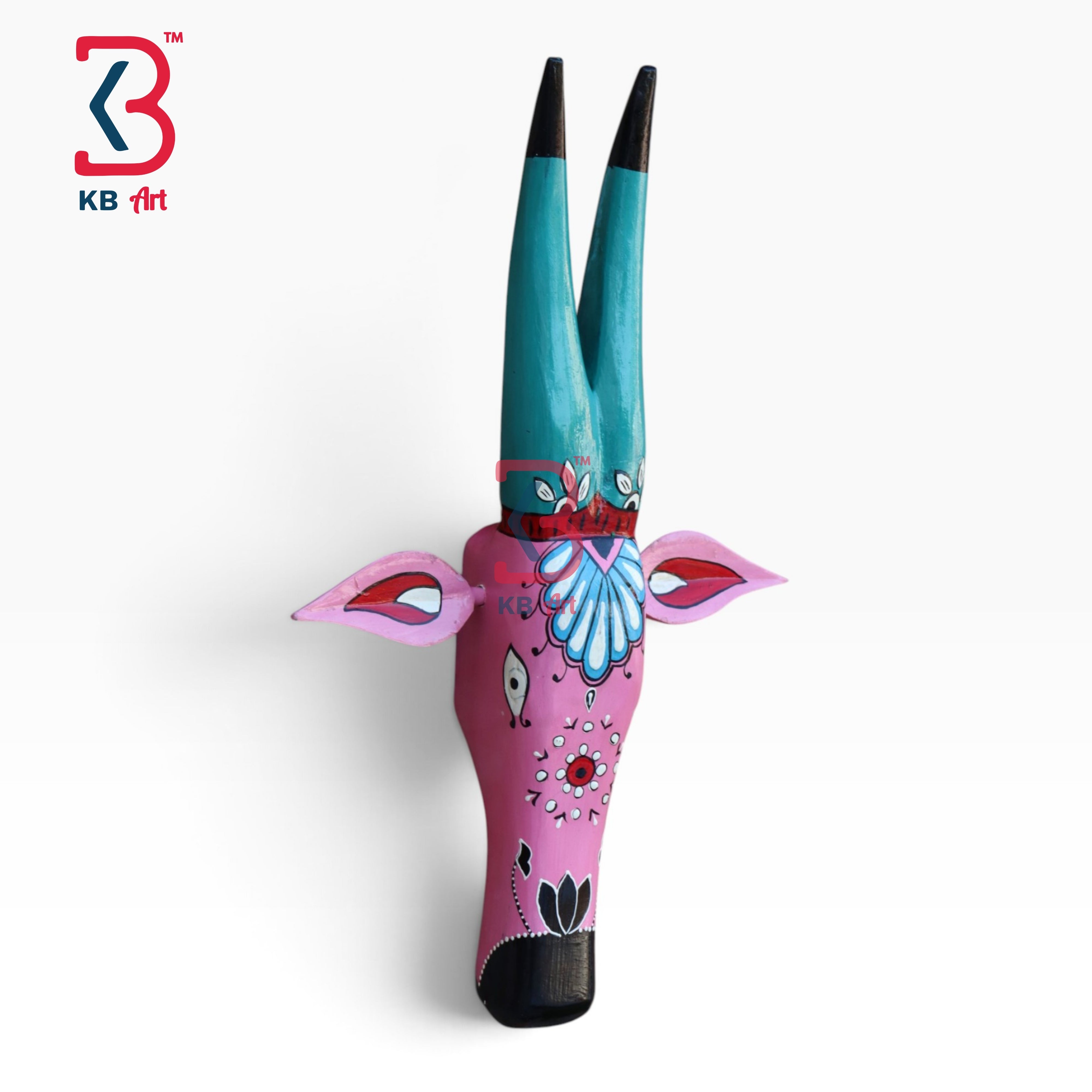 18-inch cow head wall hanging – decorative 18 inch wooden cow face wall plaque pooja room | KB ART, Jodhpur Rajasthan
