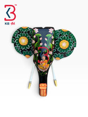 18-inch elephant head wall hanging – handcrafted artistic wooden elephant mask wall hanging | KB ART, Jodhpur Rajasthan