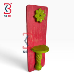 KB ART Traditional Hand Carved Wooden Wall Plaque Panel Shelf - Carved Wooden Wall Panel (Photo 2 of 2) | SKU KB-5556-B