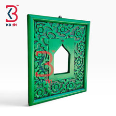 KB ART Hand Carved Wooden Traditional Wall Panel Art - Carved Wooden Wall Panel (Photo 2 of 2) | SKU KB-5560-B