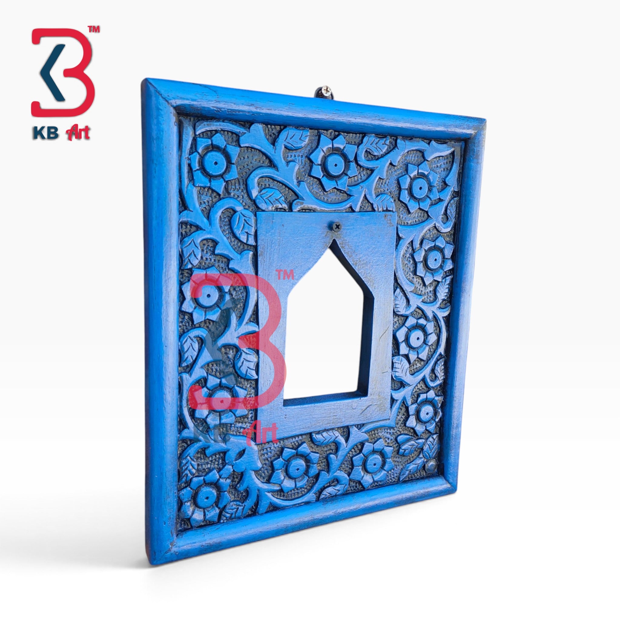 KB ART Traditional Jodhpur Wood Carved Panel Wall Accent - Carved Wooden Wall Panel (Photo 2 of 2) | SKU KB-5561-B