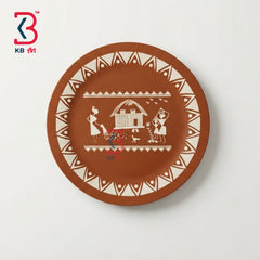 KB ART C vintage style hand painted wooden wall plate decor – styled home decor lifestyle view