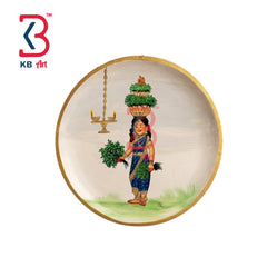 KB ART Artisan crafted solid wood wall plate hanging decor – styled home decor lifestyle view