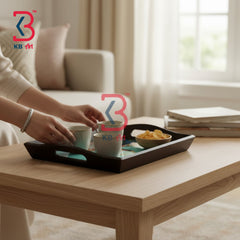 KB ART Handcrafted Wooden MDF Serving Tray With | Original Product Photo KB-5726