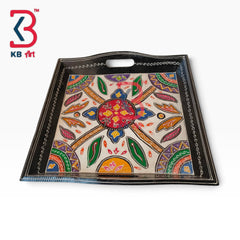 KB ART Handcrafted Wooden Mdf Organizer Tray For Living Room | Styled Home Decor Shot KB-5731