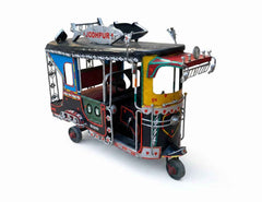 KB ART Indian Tuk Tuk Auto Rickshaw – Handcrafted Rajasthani Miniature Auto Rickshaw Model for Home Decor Styling