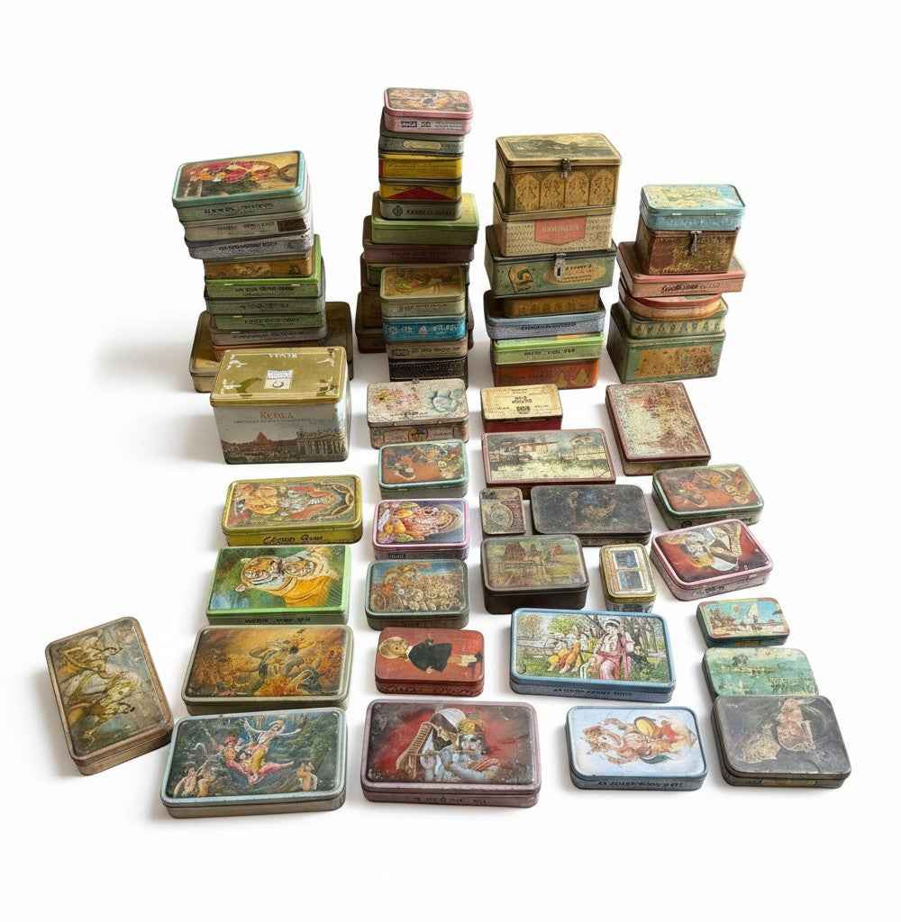 KB ART Antique Old Iron Boxes – Handcrafted Rajasthani Iron Storage Box for Home Decor Styling