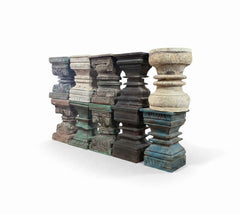 KB ART Antique Carved Pillar – Handcrafted Rajasthani Carved Pillar for Home Decor Styling | Artisan Wood Furniture