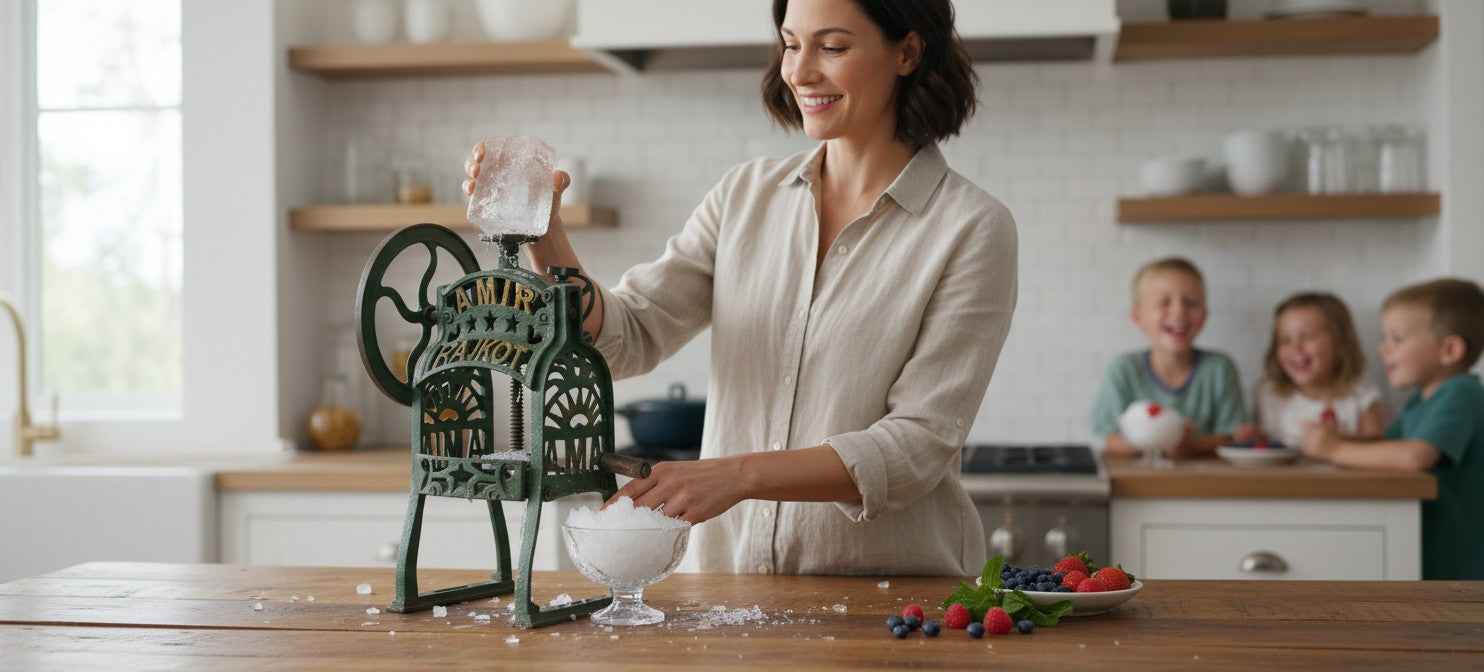KB ART Antique Ice Gola-Maker Machine – Handcrafted Rajasthani Ice Gola Making Machine for Home Decor Styling