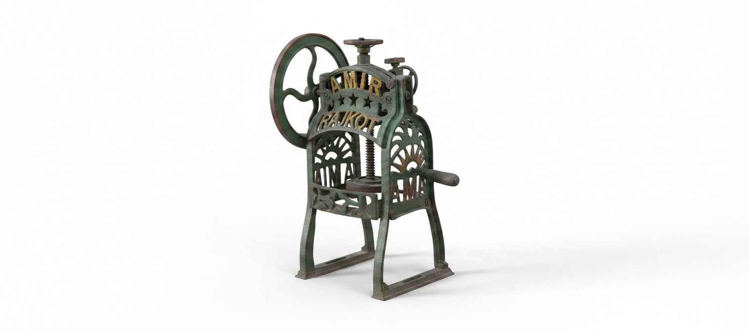 KB ART Antique Ice Gola-Maker Machine – Handcrafted Rajasthani Ice Gola Making Machine for Home Decor Styling