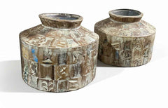 KB ART Antique Wooden Matka (Water Pot) – Handcrafted Rajasthani Water Pot (Matka/Matki) for Home Decor Styling