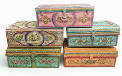 KB ART Antique Iron Storage Trunk - Style 2 – Handcrafted Rajasthani Jodhpur Home Decor