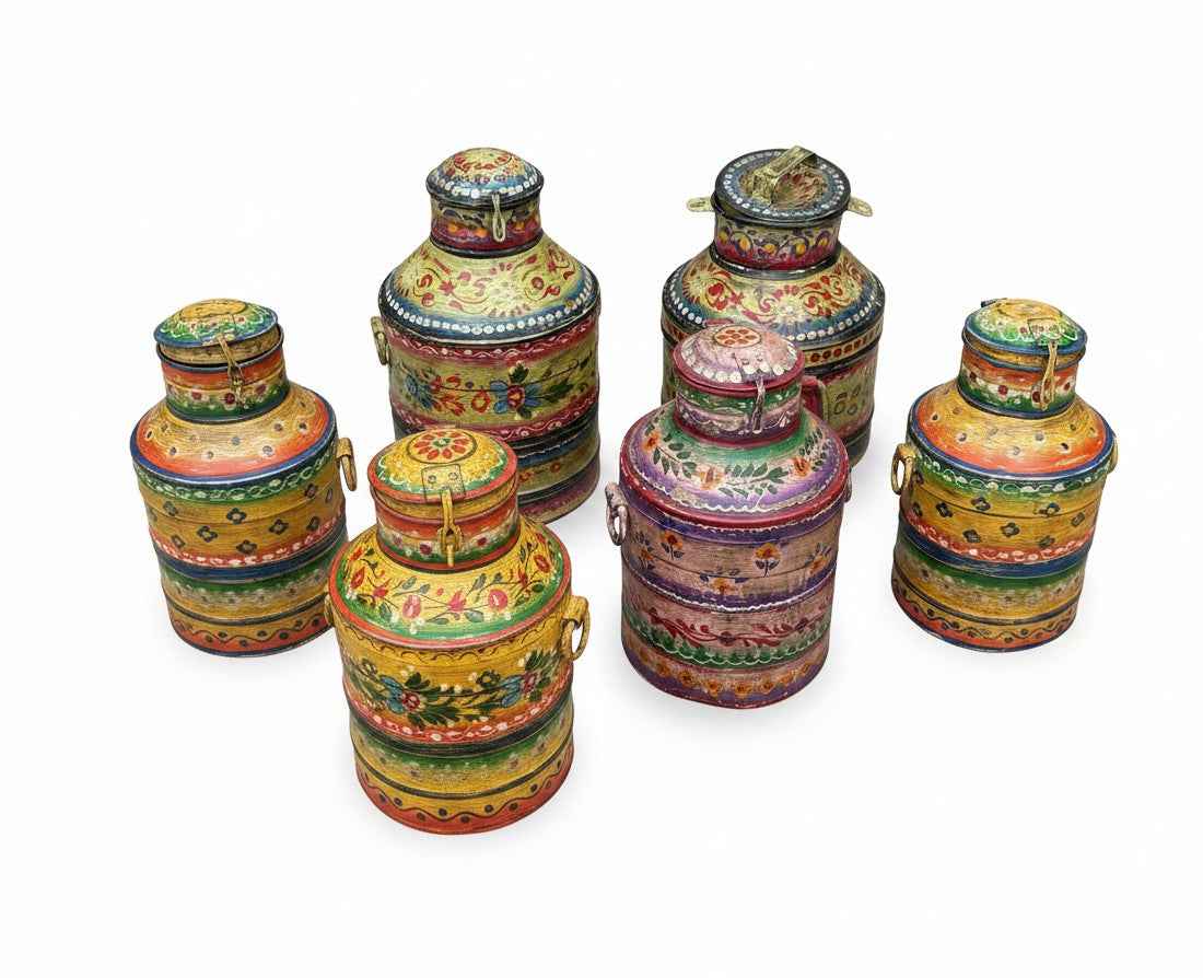 KB ART Antique Iron Milk Container Decor For Home – Handcrafted Rajasthani Jodhpur Home Decor