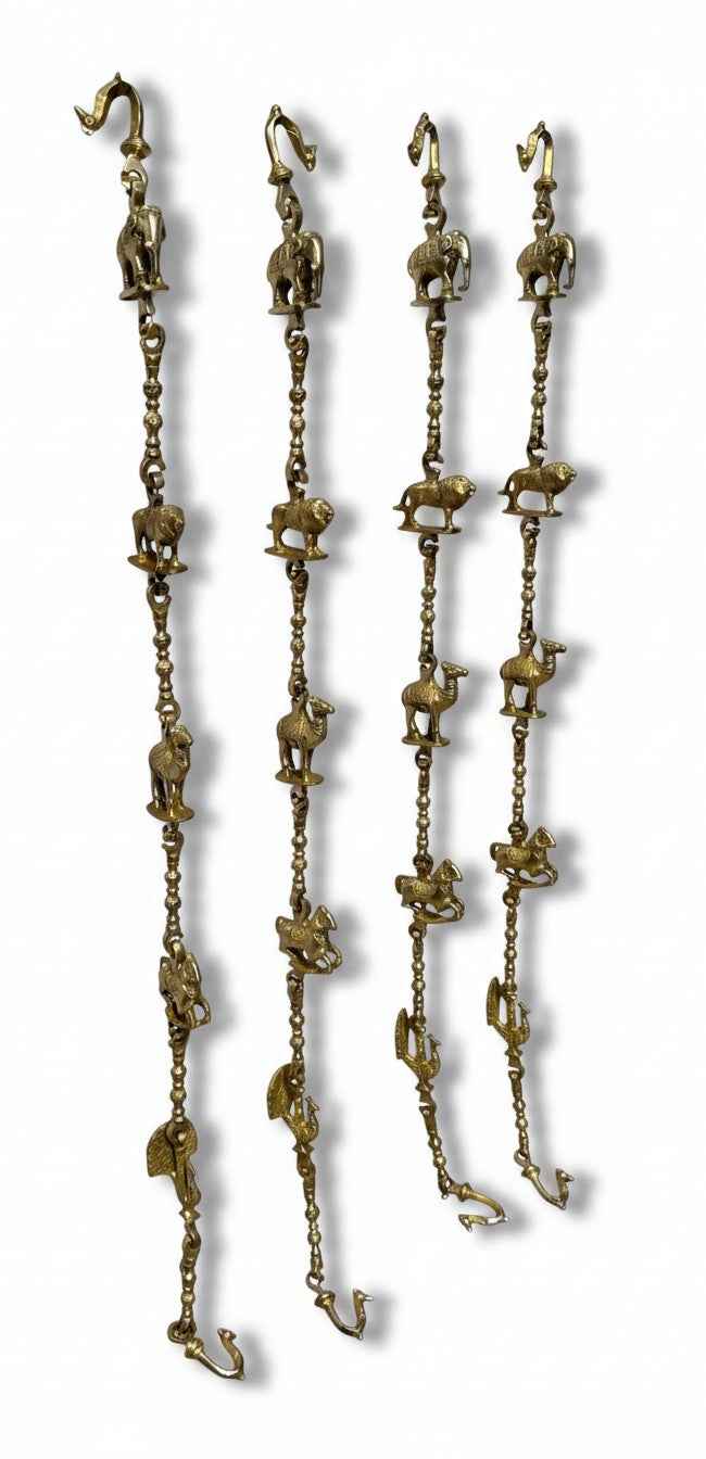 KB ART Antique Brass Vintage Chain – Handcrafted Vintage Decorative Chain for Home Decor Styling