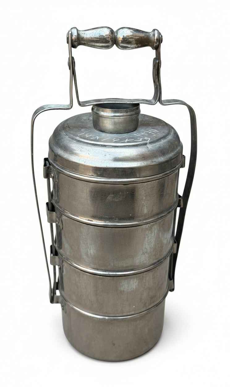 KB ART Antique Brass Old Vintage Storage Tiffin Box - Style 3 – Handcrafted Vintage Jodhpur Home Decor