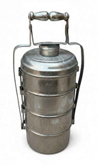 KB ART Antique Brass Old Vintage Storage Tiffin Box - Style 3 – Handcrafted Vintage Jodhpur Home Decor