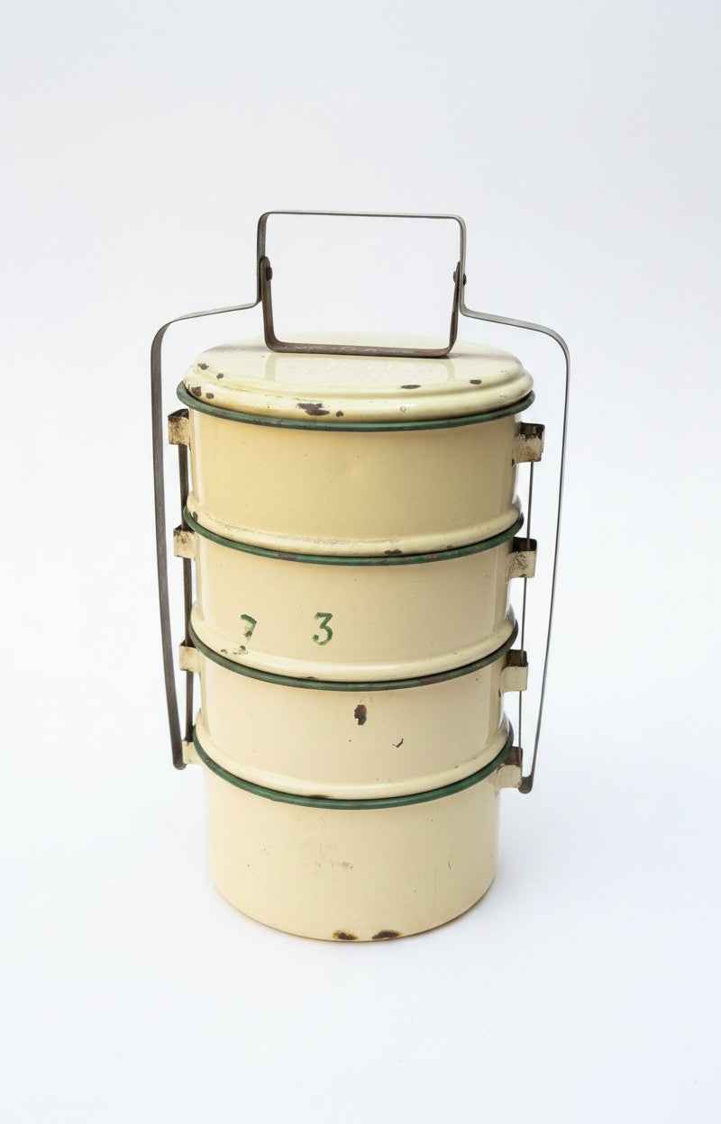 KB ART Antique Brass Old Vintage Storage Tiffin Box - Style 4 – Handcrafted Vintage Jodhpur Home Decor