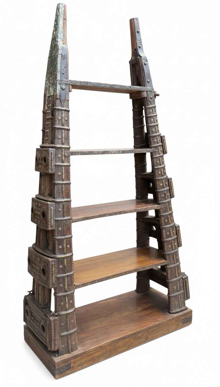 KB ART Wooden Antique Handcarved Book Shelf For Home Decor – Handcrafted Rajasthani Jodhpur Home Decor