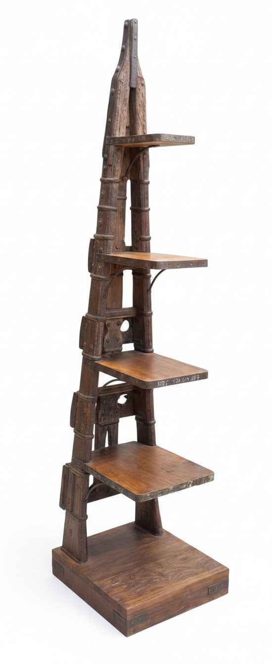 KB ART Wooden Antique Handcarved Book Shelf For Home Decor - Style 3 – Handcrafted Rajasthani Jodhpur Home Decor