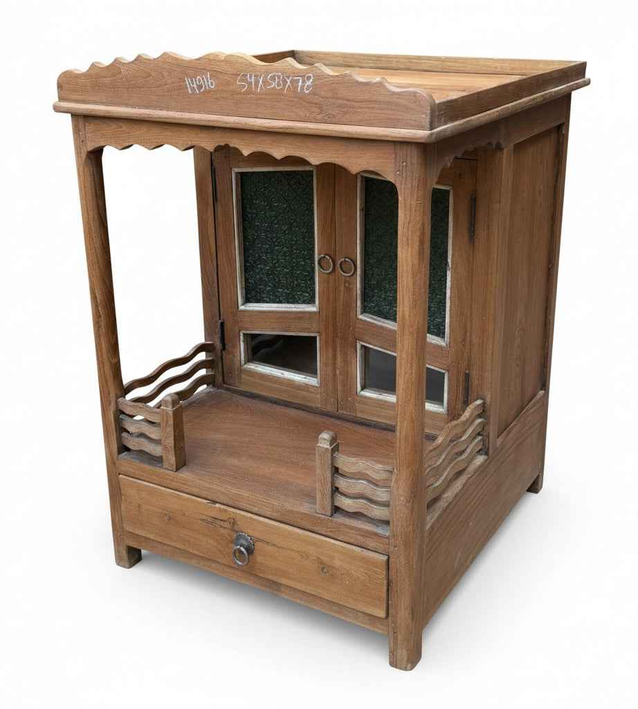 KB ART Wooden Antique Handcarved Old Vintage Temple - Style 2 – Handcrafted Vintage Jodhpur Home Decor