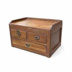 KB ART KB ART Compact Wooden Scalloped Drawer Organizer – Handcrafted Premium Solid Wood Jodhpur Rajasthani Decor – Handcrafted Boho Jodhpur Home Decor