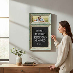 KB ART Chippy Mint Green Chippy Panel Solid Wood Wall Mirror – Handcrafted Rajasthani Jodhpur Home Decor
