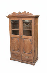 Bedroom Antique Almirah - close-up detail of hand-carved solid wood finish and joinery, KBART SKU KBART-1018