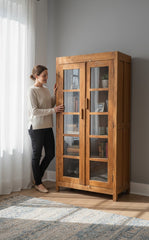 Genuine Reclaimed Wood Armoire - genuine handcrafted reclaimed wood india antique furniture, KBART SKU KBART-1043, front view