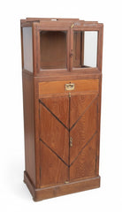 Architectural Salvage Wood Armoire - close-up detail of hand-carved solid wood finish and joinery, KBART SKU KBART-1013