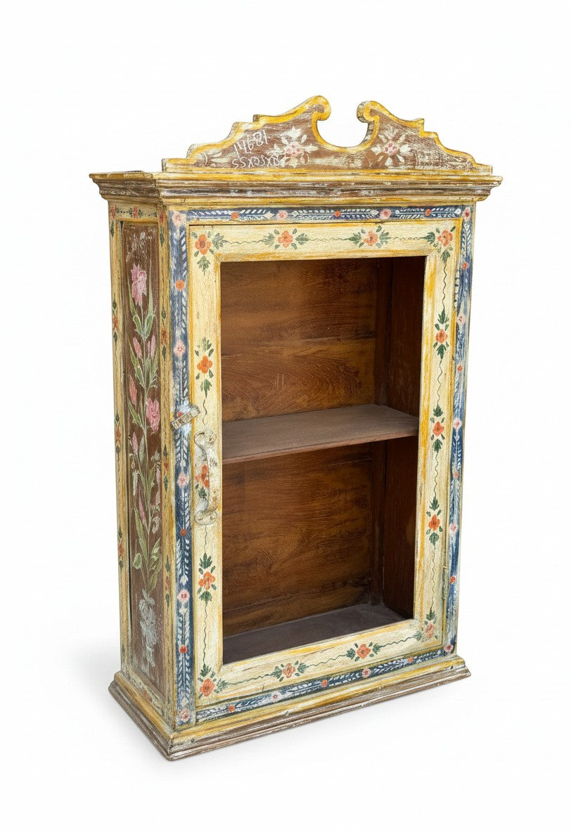 Authentic Hand-Sourced Almirah - close-up detail of hand-carved solid wood finish and joinery, KBART SKU KBART-1016