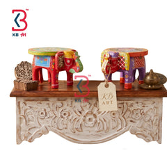 Reverse view of the handcrafted wooden floating shelf showcasing the pre-installed secure heavy-duty metal wall mounting slots embedded in the wood frame.